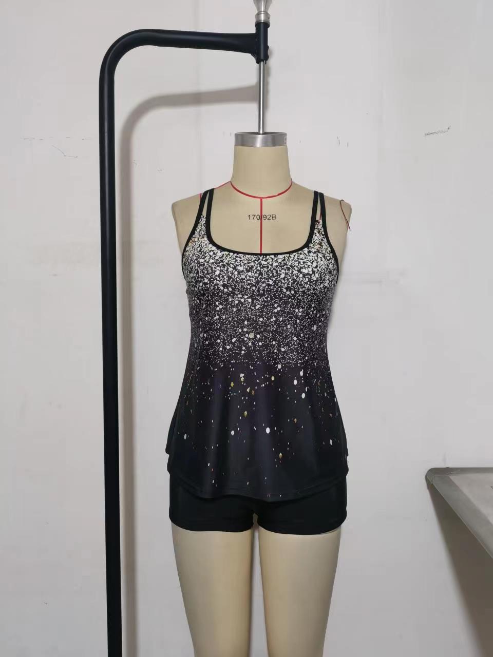 Damen Tankini-Oberteil mit floralem Design und Rückenriegel R&B