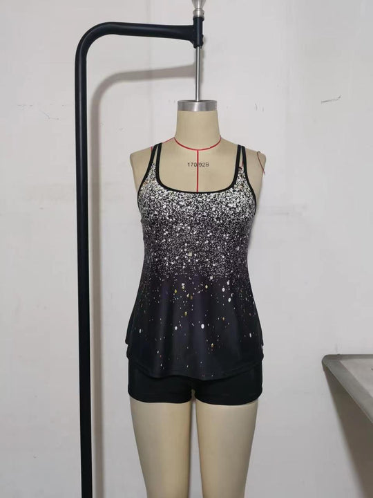 Damen Tankini-Oberteil mit floralem Design und Rückenriegel R&B