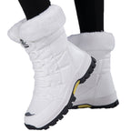 Damen wärmeisolierte Winterstiefel mit rutschfester Profilsohle
