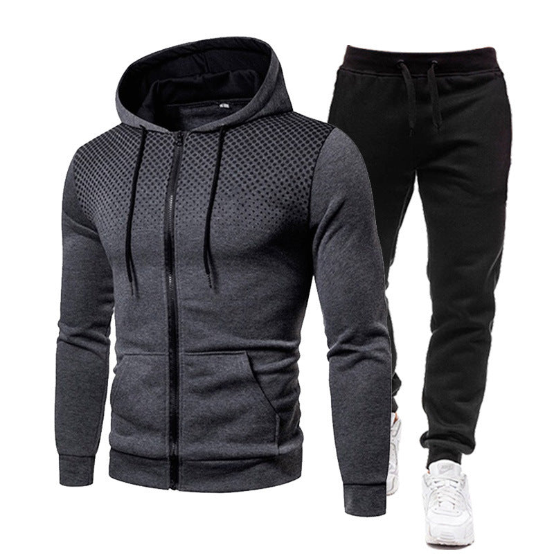 Herren Hoodie- und Jogginghose Set mit atmungsaktivem Design R&B