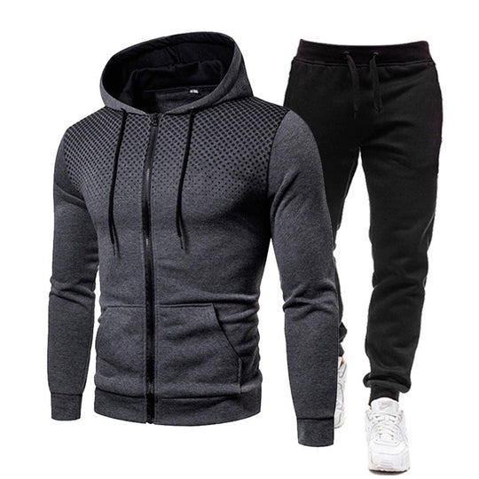Herren Hoodie- und Jogginghose Set mit atmungsaktivem Design R&B