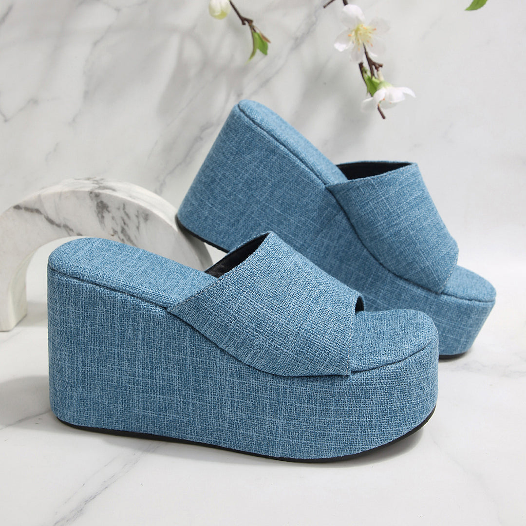 Damen Wedge-Pantoletten mit modischem Design und rutschfester Sohle R&B