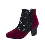 Damen Trendige Ankle Boots mit eleganter Spitzen- und Textilapplikation R&B