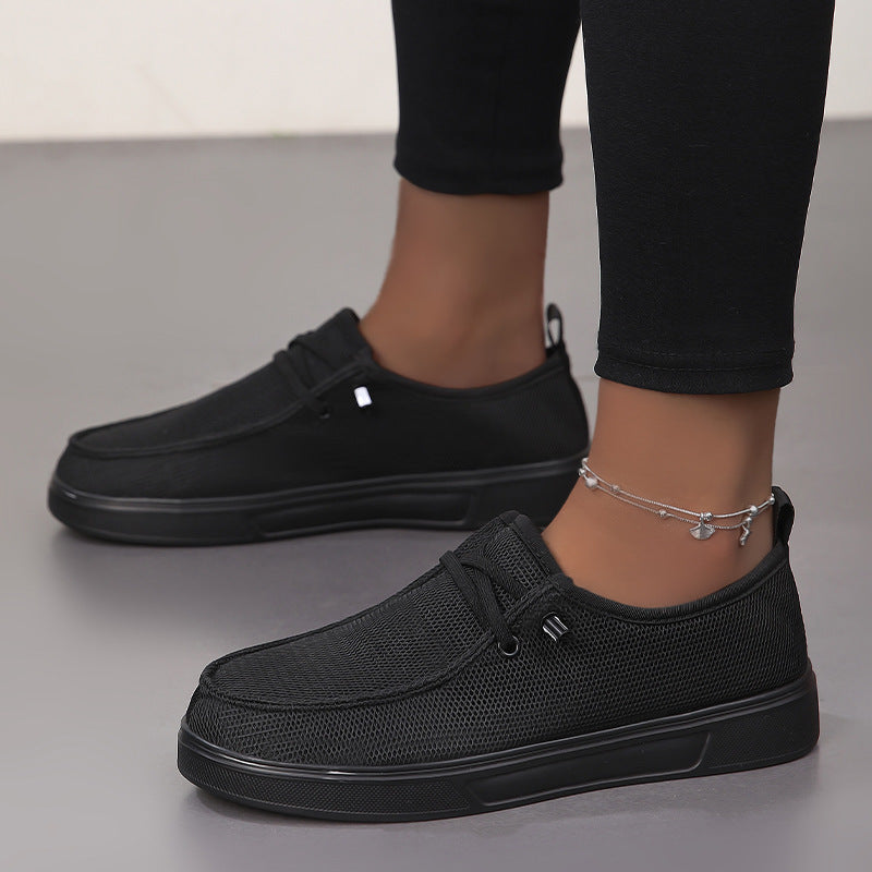 Damen Atmungsaktive Freizeitsneaker mit rutschfester Sohle und elastischem Schnürsystem