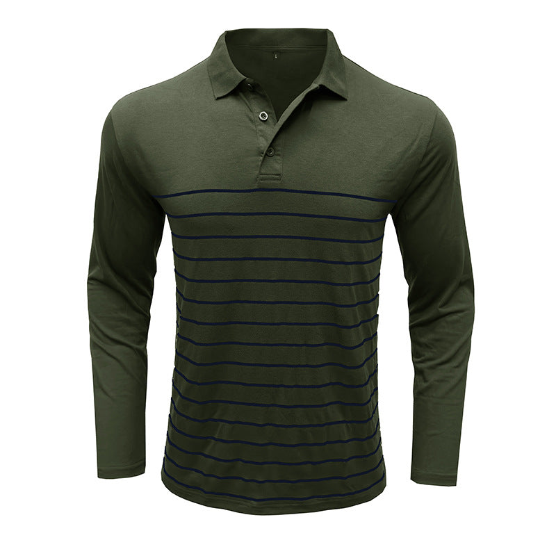 R&B | Pique Pullover Slim Passform Baumwollstrick Elegantes Streifenmuster