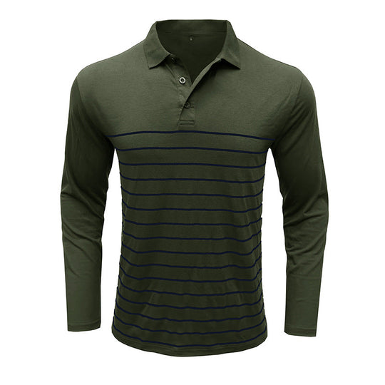 R&B | Pique Pullover Slim Passform Baumwollstrick Elegantes Streifenmuster