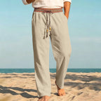 Herren nan sommerliche Relaxhose mit gewR&Btem Zierbund und geradem Bein R&B