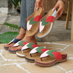 Damen Komfortable und stilvolle Zehentrenner-Sandalen mit einzigartigem Blattdesign R&B