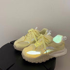 Damen Sportliche Sneakers mit atmungsaktivem Mesh-Obermaterial und dämpfender Sohle R&B