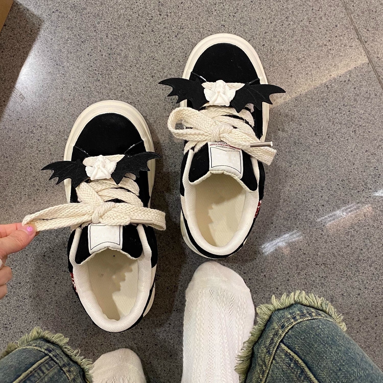 Damen Sneaker mit verspieltem Tiermotiv und dämpfender Sohle R&B