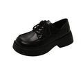 Damen modische Glattleder-Schnürschuhe mit Plateausohle R&B
