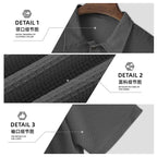 Herren nan Mikrostruktur-Poloshirt mit Hemdkragen, dezenter Knopfleiste und atmungsaktivem Jersey R&B