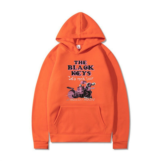 Damen Kapuzenpullover mit kreativem Rockband-Design und komfortabler Passform R&B