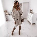 Damen Modischer Oversized Mantel R&B