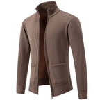 Herren Strickjacke mit modernem Reißverschluss und praktischen Taschen