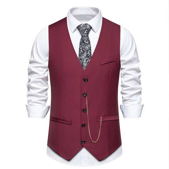 Herren elegante Anzugweste im klassischen Design mit modernen Akzenten R&B