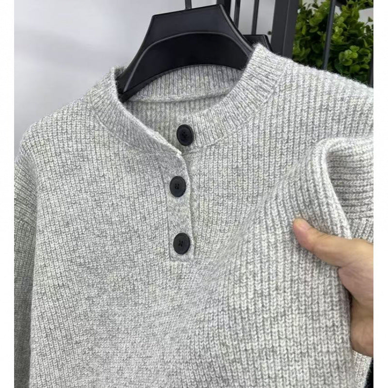Damen Feinstrickpullover mit Knopfdetails R&B