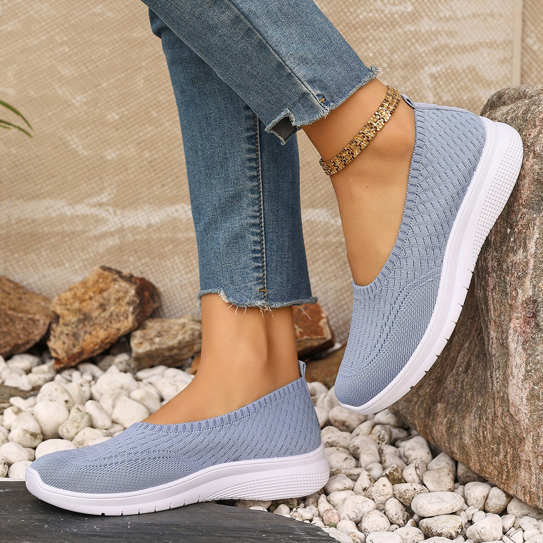Damen Bequeme Freizeitschuhe mit elastischer Strickoberfläche R&B
