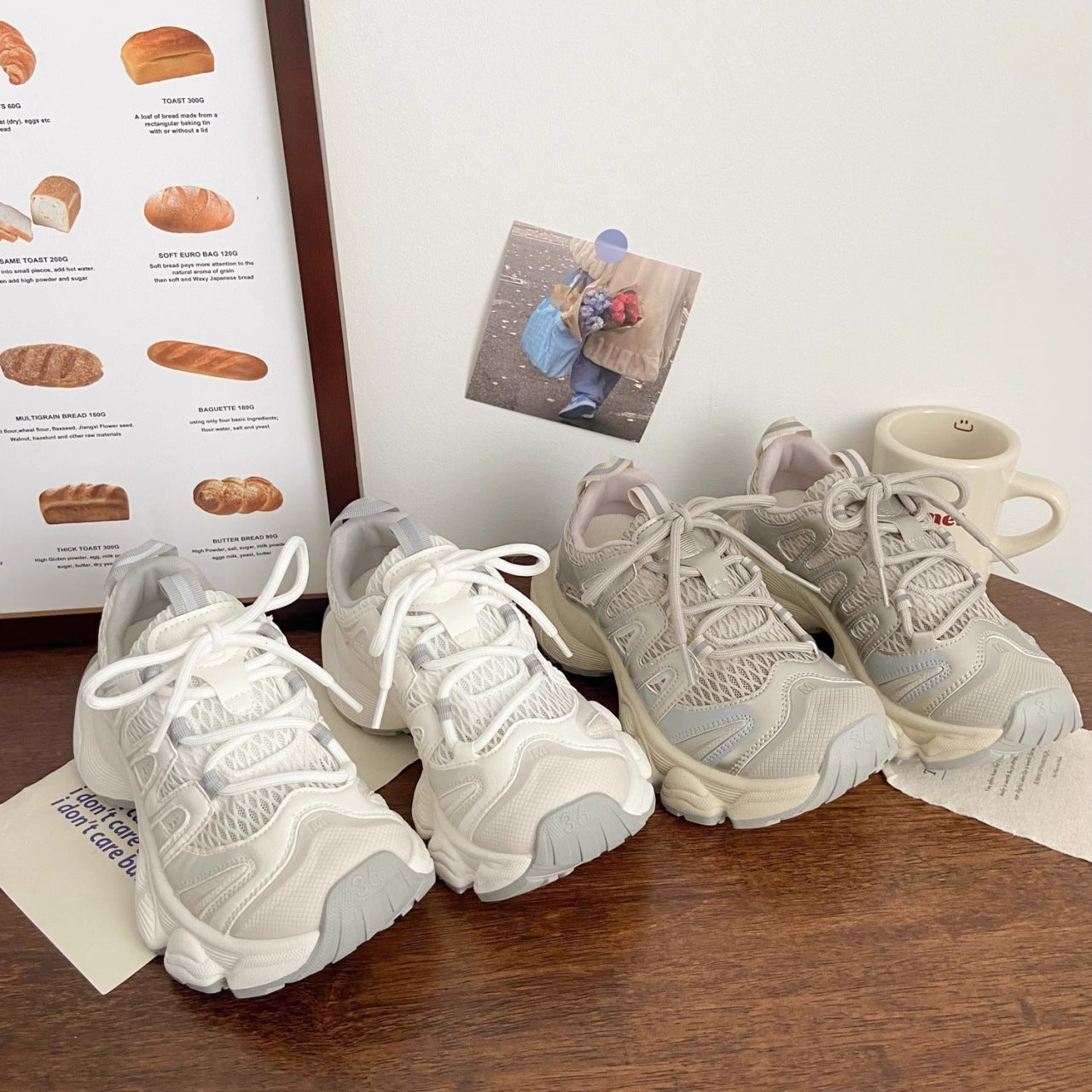 Damen Sneaker mit atmungsaktiver Netzstruktur und stabilisierender Sohle R&B