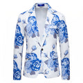 Herren eleganter Blazer mit floralem Design R&B