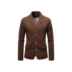 Herren eleganter Blazer mit strukturiertem Design und praktischen Taschen R&B
