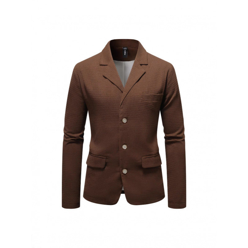 Herren eleganter Blazer mit strukturiertem Design und praktischen Taschen R&B