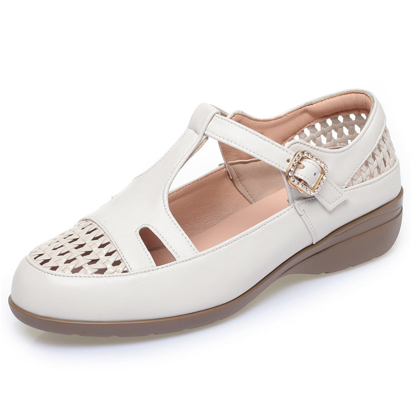 Damen Riemchensandalen mit komfortablem Fußbett und modischem Schnallenakzent