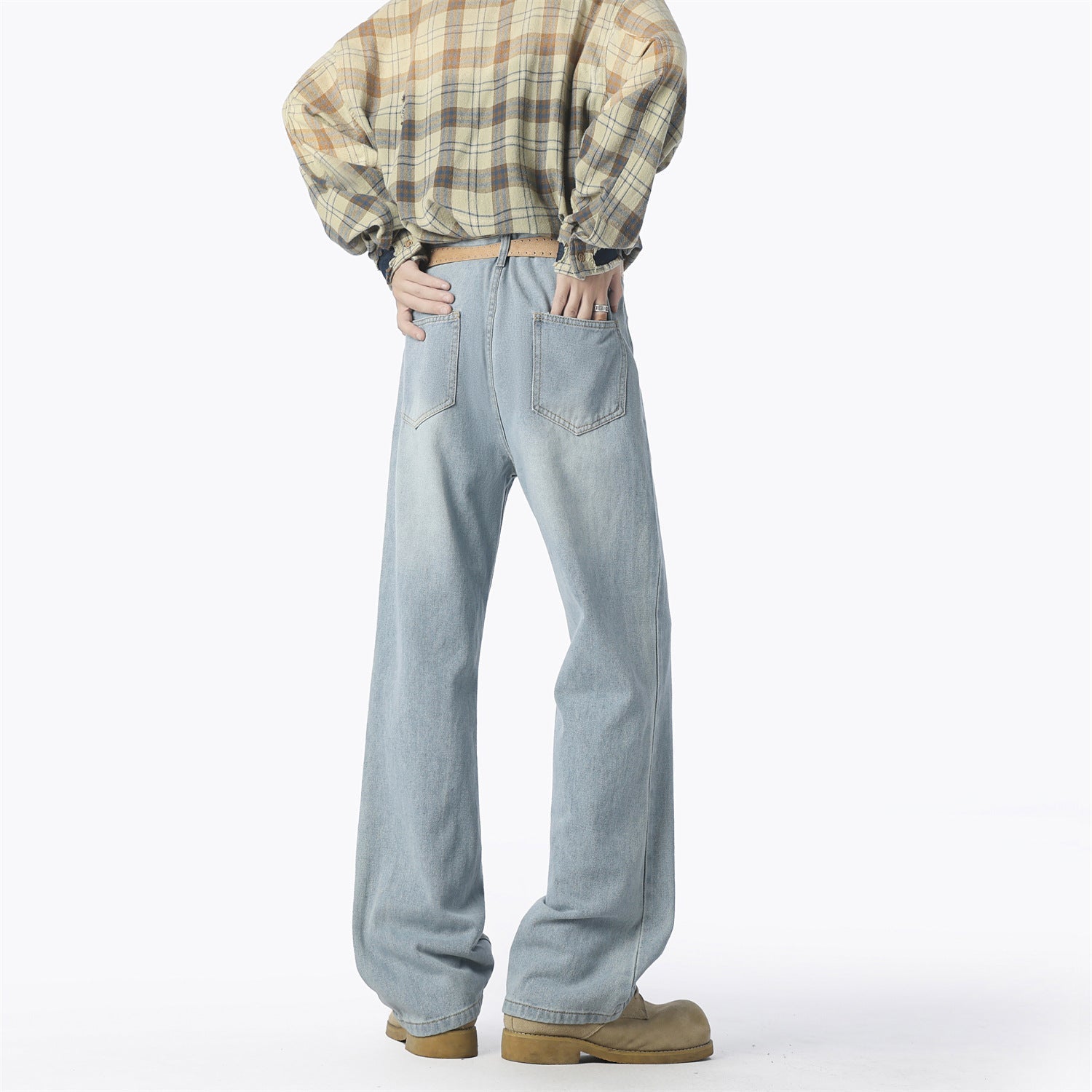 Herren lässige weit geschnittene Denim-Hose R&B