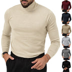 Herren Eleganter Rollkragenpullover aus weichem Strickstoff R&B