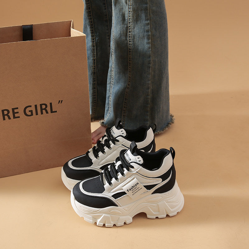 Damen Chunky Sneakers mit großzügiger Profilsohle und atmungsaktivem Obermaterial