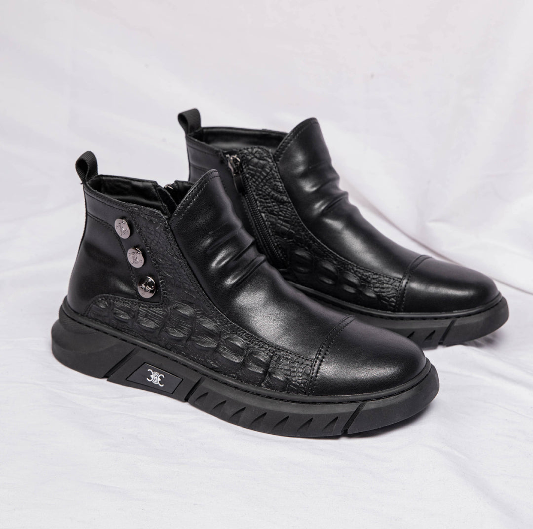 Damen Modische Stiefeletten mit Reißverschluss und Details R&B