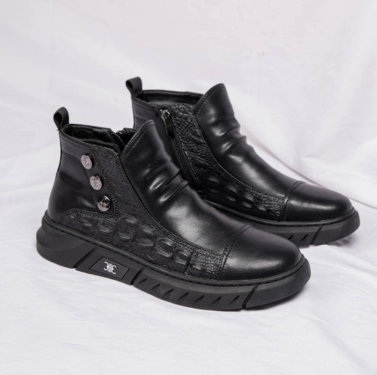 Damen Modische Stiefeletten mit Reißverschluss und Details R&B