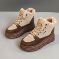 Damen Winter Sneaker mit flauschigem Innenfutter und modischer Plateau-Sohle R&B