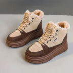 Damen Winter Sneaker mit flauschigem Innenfutter und modischer Plateau-Sohle R&B