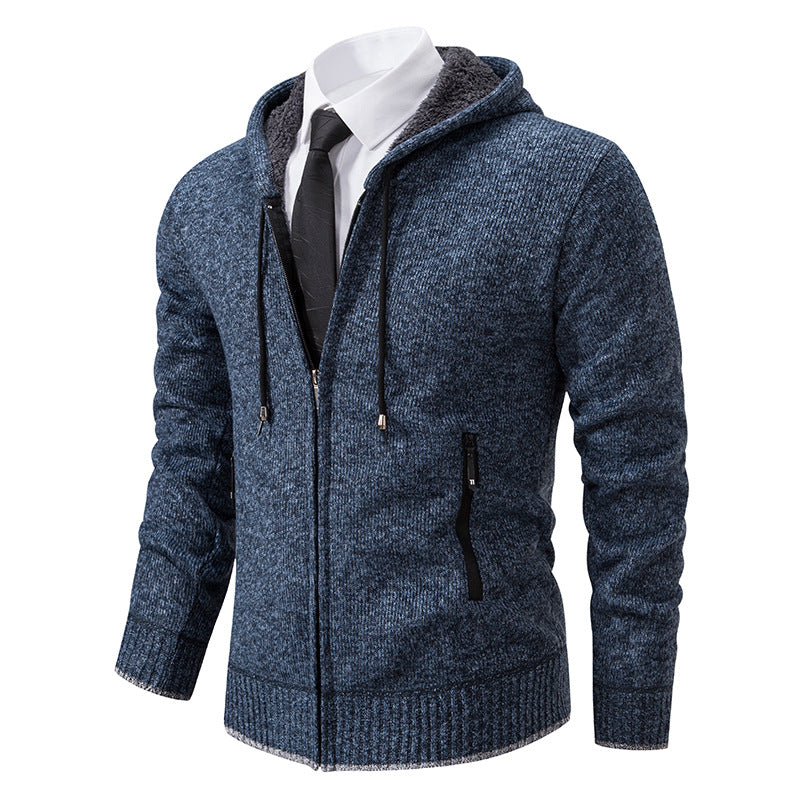 Herren Kapuzenjacke mit softem Fleece-Futter und eleganten Details R&B