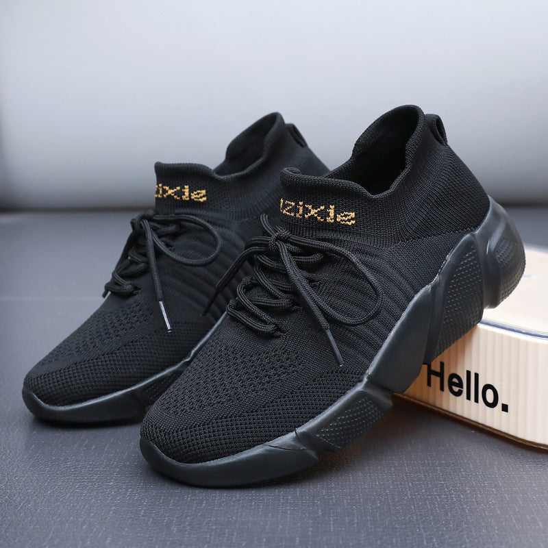 Herren nan sockenähnliche Strick-Sneaker mit nahtlosem Obermaterial und gedämpfter EVA-Plateausohle R&B