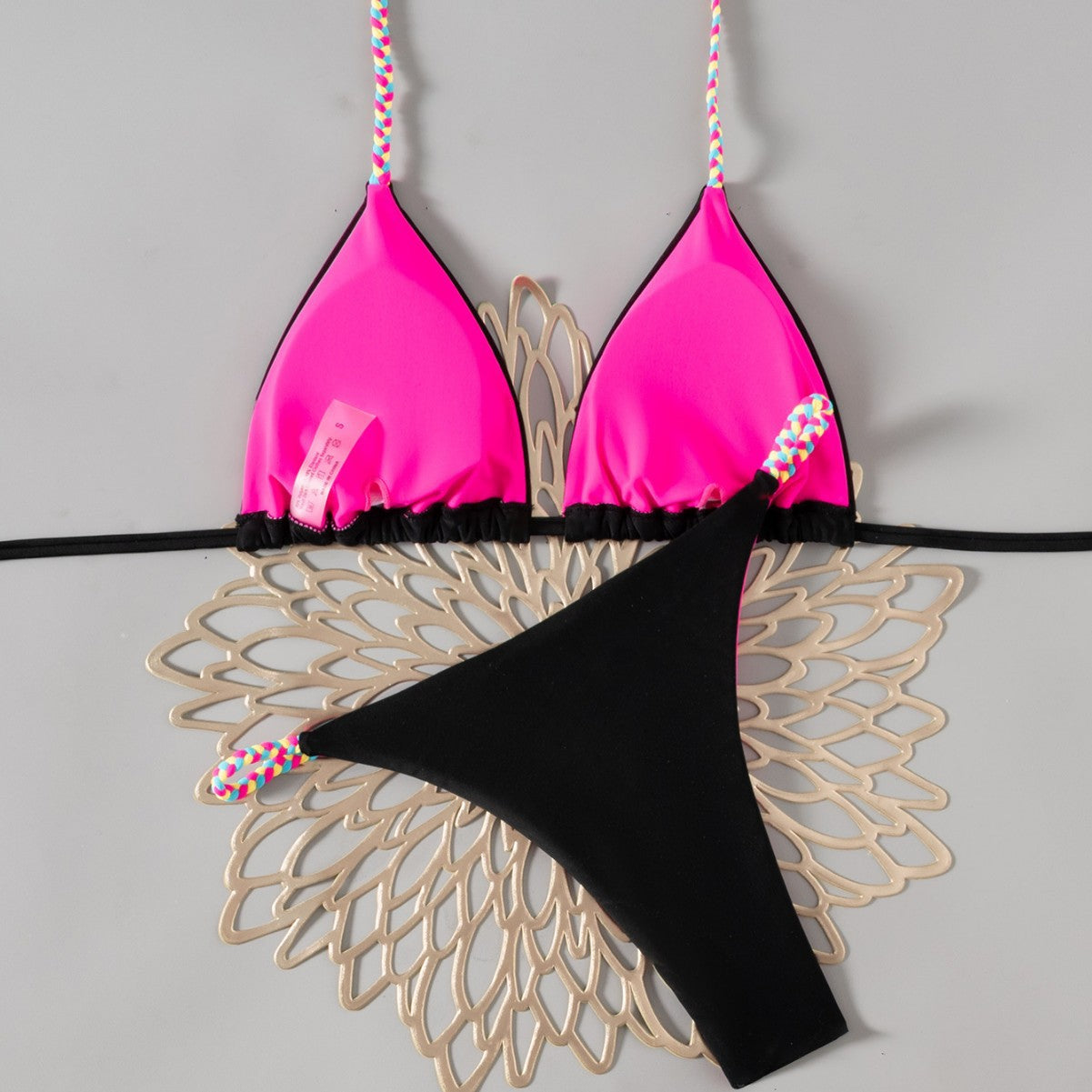 Damen Triangel-Bikini mit bunten Akzenten R&B