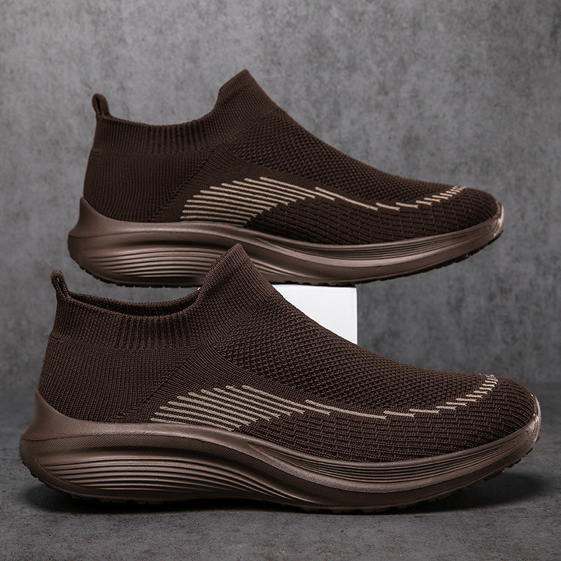 Herren nan sockenähnliche Strick-Sneaker mit nahtlosem Obermaterial und stoßdämpfender Sohle R&B