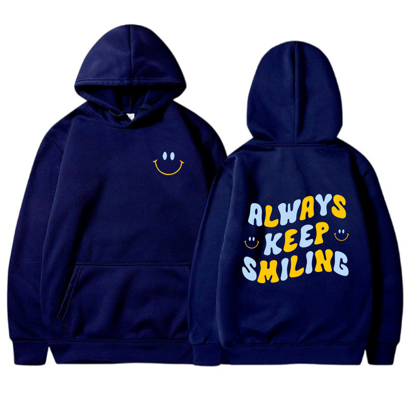 Damen Kapuzenpullover mit fröhlichem Schriftzug und praktischen Kängurutaschen R&B