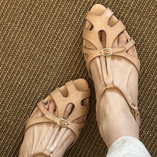 Damen Ballerinas mit elegantem Vorderteil und komfortabler Schnalle R&B
