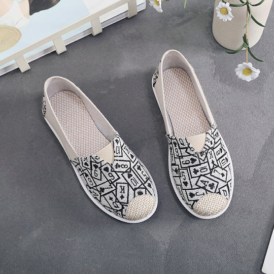 Damen Slip-On Schuhe mit floralem Stickdesign und rutschfester Sohle R&B