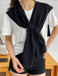 Damen modische Strickschal mit knoten Detail