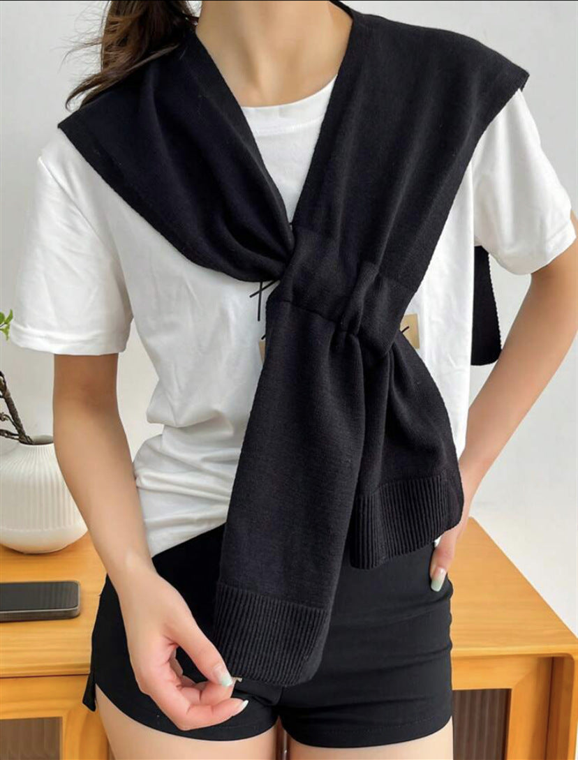 Damen modische Strickschal mit knoten Detail