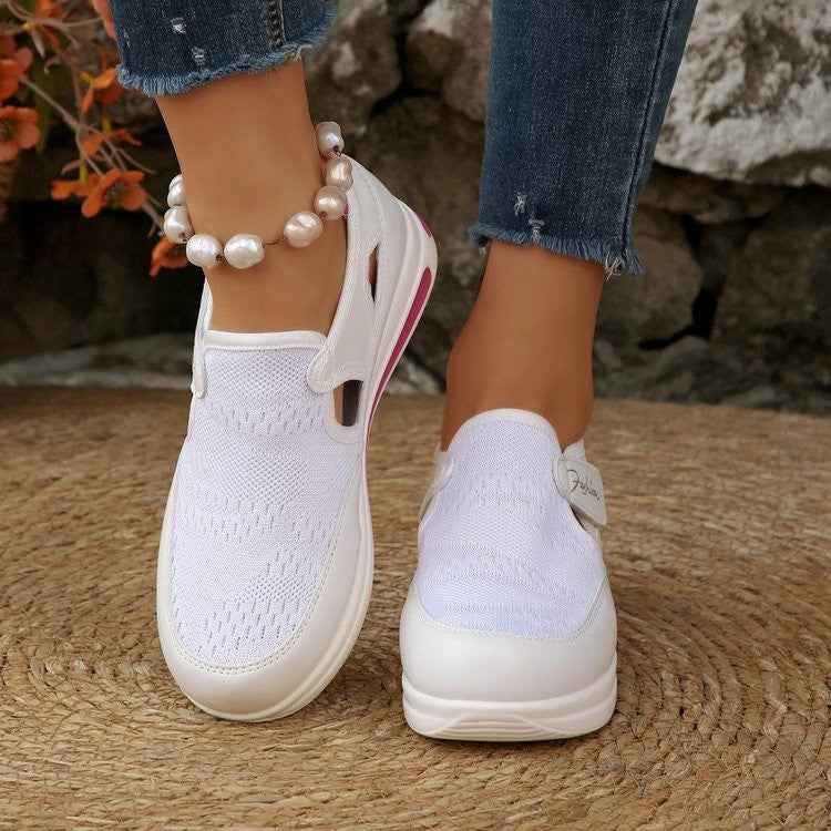 Damen atmungsaktive Slip-On Sneakers mit elastischem Obermaterial R&B
