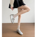 Damen modische Ballerinas mit floralem Design und glänzender Oberfläche R&B