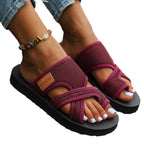 Damen Freizeit-Sandalen mit elastischen Kreuzriemen und anatomischer Fußbettung R&B