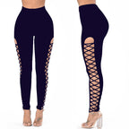 Damen Sportliche Leggings mit verführerischem Schnürdesign