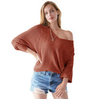 Damen Oversized Strickpullover mit dekorativen Zopf- und Netzstrukturen R&B