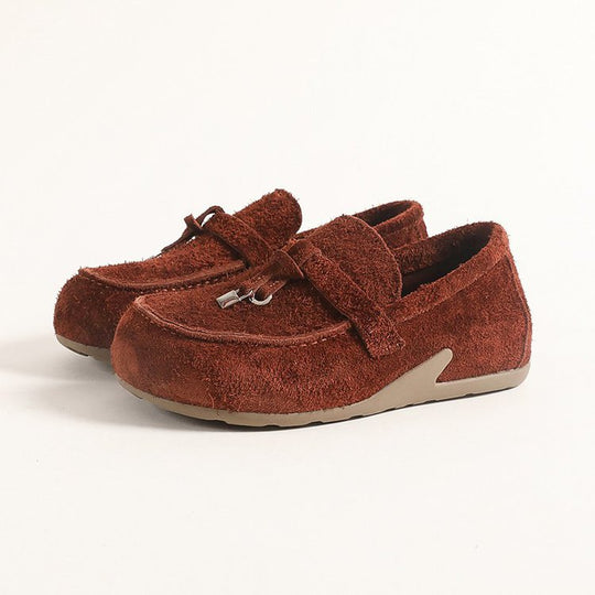 Damen weiche Slipper aus Wildleder mit dekorativem Kordelzug R&B