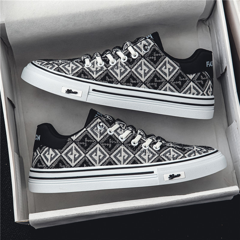 Damen Modische Sneaker mit geometrischem Muster R&B